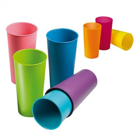 Verres réutilisables colorés 0.5 l Personnalisés