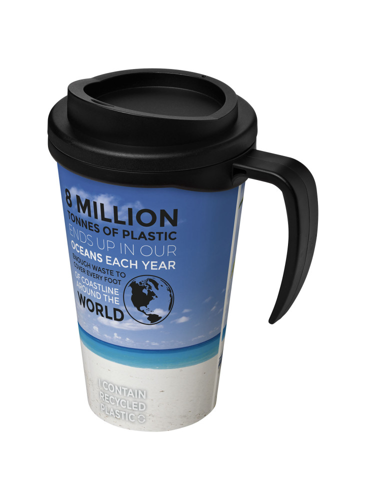 Mug publicitaire isotherme recyclé Brite-Americano® grande tasse 350 ml