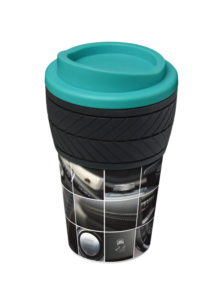 Gobelet publicitaire isotherme recyclé Brite-Americano® motif pneu 350 ml