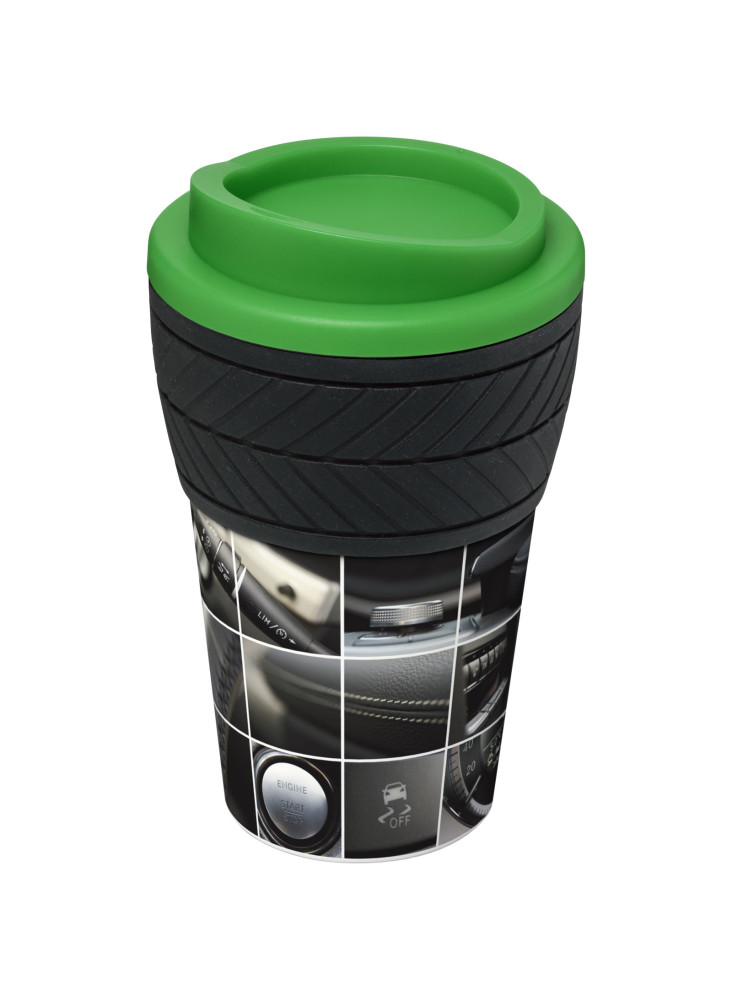 Gobelet publicitaire isotherme recyclé Brite-Americano® motif pneu 350 ml