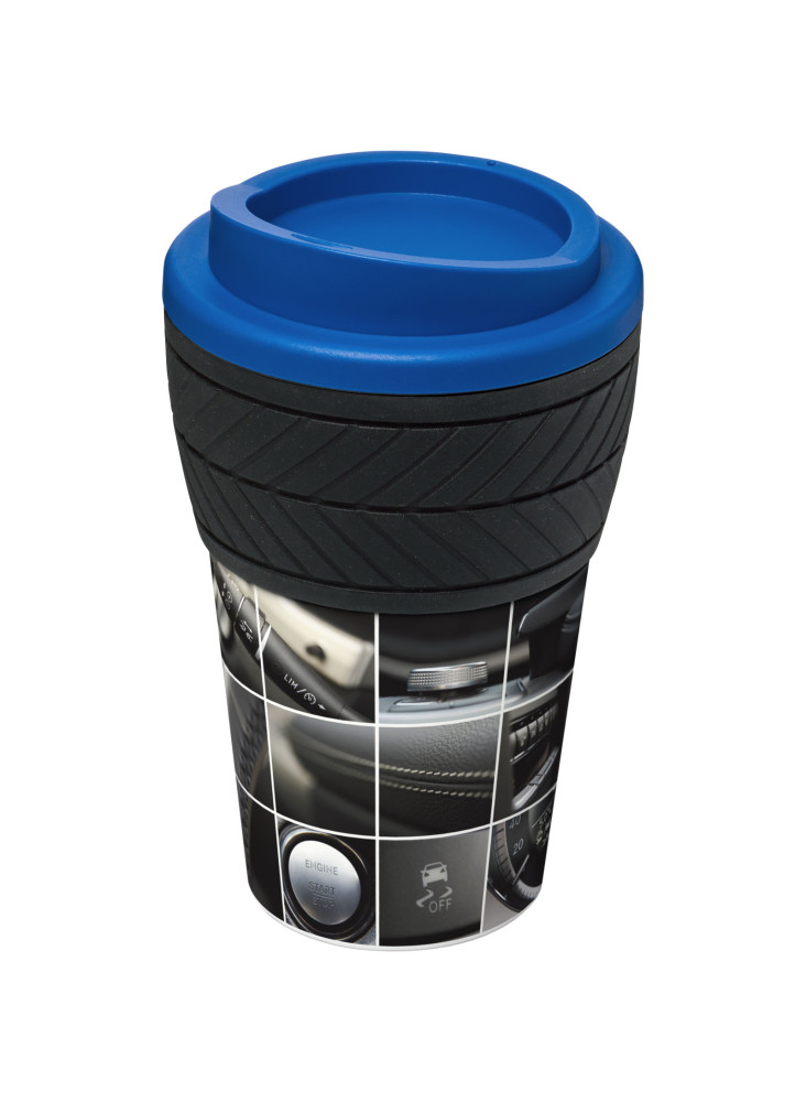 Gobelet publicitaire isotherme recyclé Brite-Americano® motif pneu 350 ml