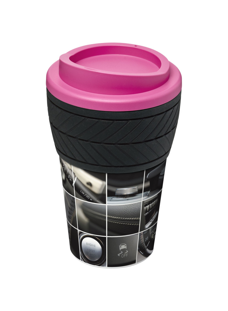 Gobelet publicitaire isotherme recyclé Brite-Americano® motif pneu 350 ml