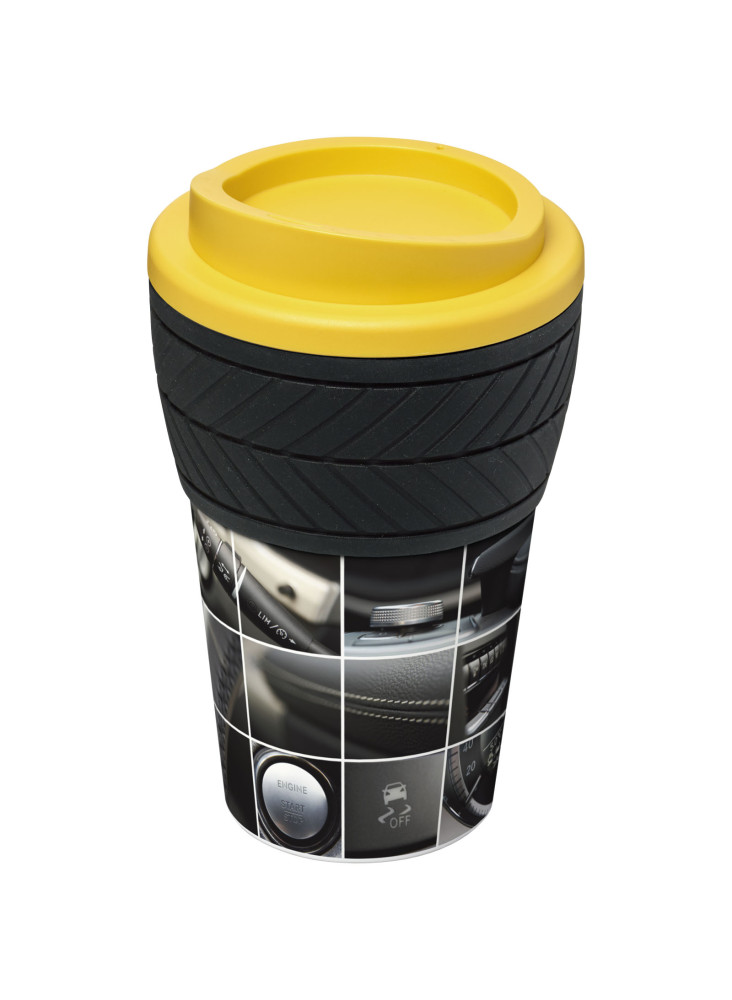 Gobelet publicitaire isotherme recyclé Brite-Americano® motif pneu 350 ml