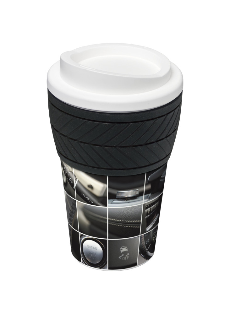 Gobelet publicitaire isotherme recyclé Brite-Americano® motif pneu 350 ml