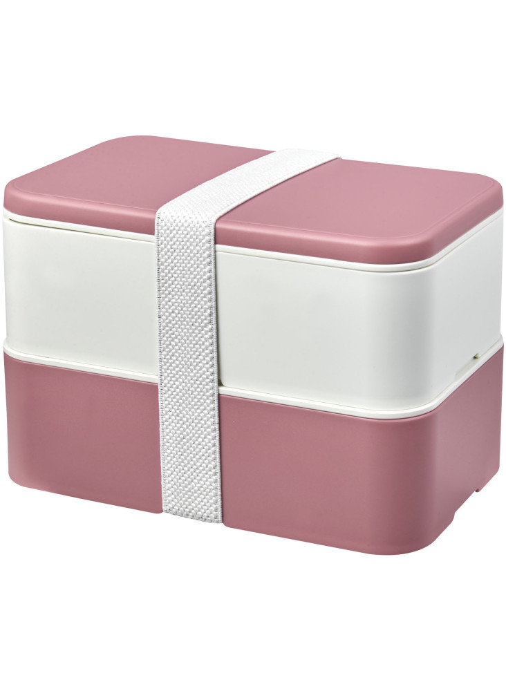 Boîte repas publicitaire recyclée canne à sucre MIYO Renew 2 blocs 700+700ml
