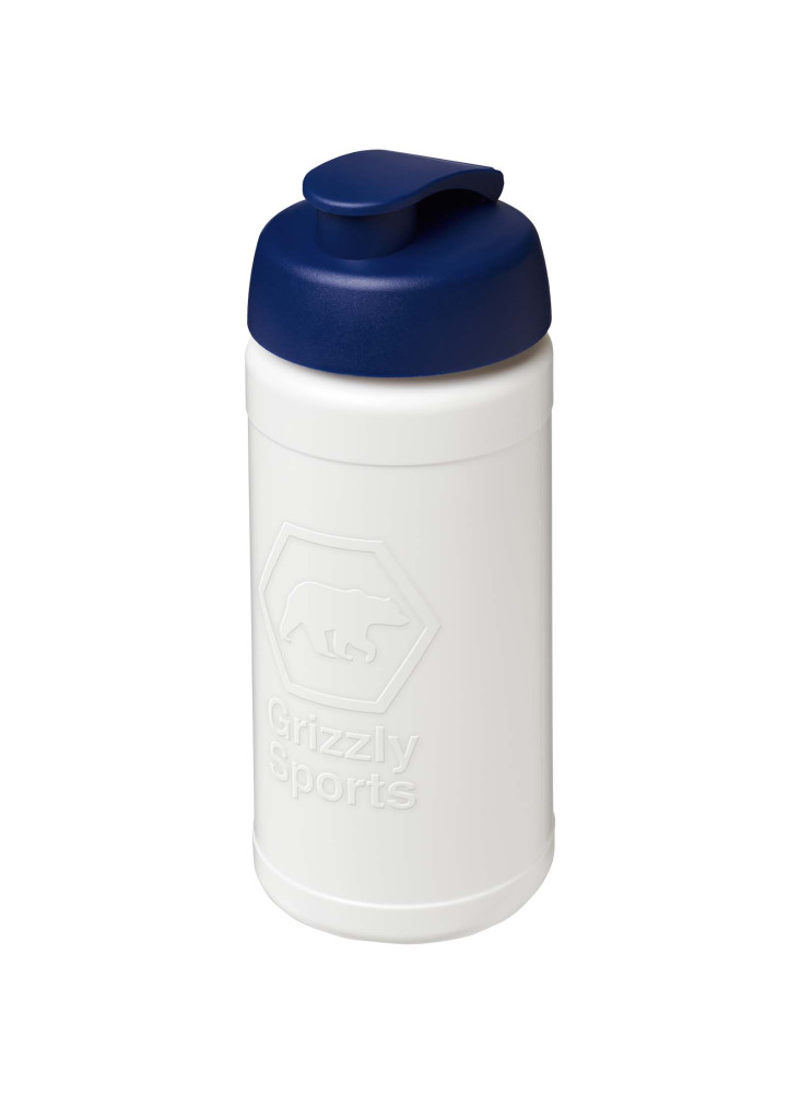 Bouteille de sport Baseline Rise de 500 ml recyclée avec couvercle rabattable