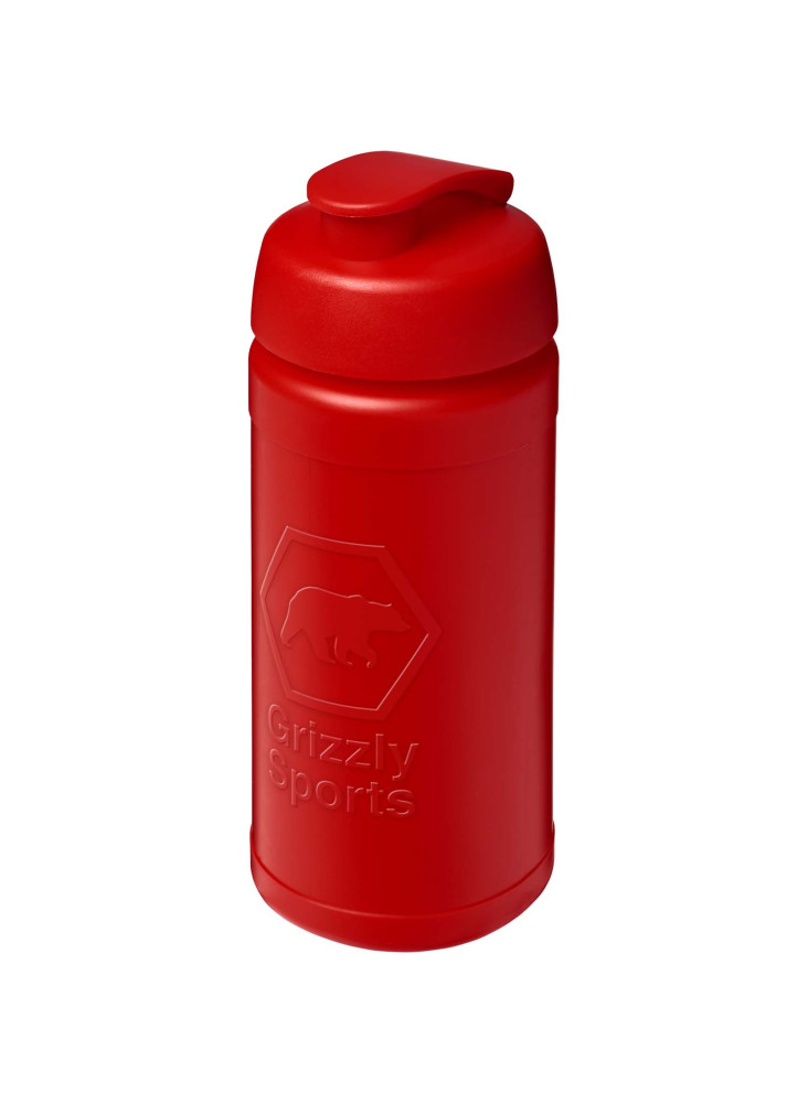 Bouteille de sport Baseline Rise de 500 ml recyclée avec couvercle rabattable