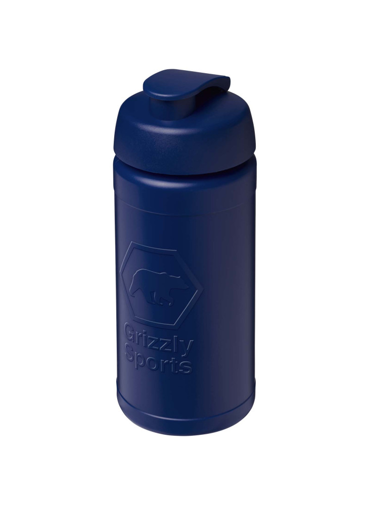 Bouteille de sport Baseline Rise de 500 ml recyclée avec couvercle rabattable