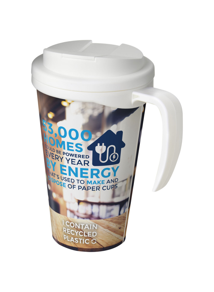 Mug isolant publicitaire recyclé anti-fuite Brite-Americano Grande 350ml