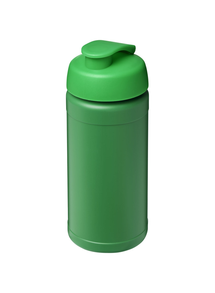 Bouteille publicitaire de sport Baseline recyclée 500 ml couvercle rabattable
