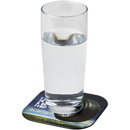 Sous-verre carré publicitaire recyclé pneu Brite-Mat
