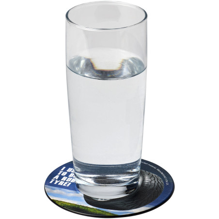 Sous-verre rond publicitaire recyclé pneu Brite-Mat