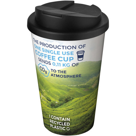 Gobelet isolant publicitaire recyclé anti-fuite Brite-Americano 350ml