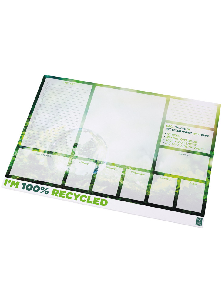 Bloc-notes publicitaire Desk-Mate A2 en papier recyclé