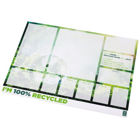 Bloc-notes publicitaire Desk-Mate A2 en papier recyclé