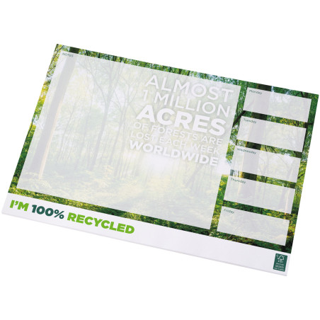 Bloc-notes publicitaire Desk-Mate A3 en papier recyclé