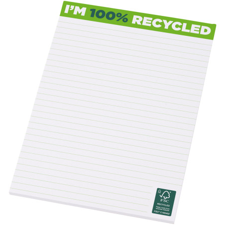 Bloc-notes publicitaire Desk-Mate A5 en papier recyclé