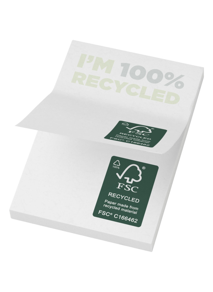 Mémos autocollants recyclés 50 x 75 mm Sticky-Mate®