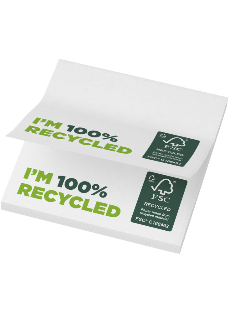 Mémos autocollants recyclés 75 x 75 mm Sticky-Mate®
