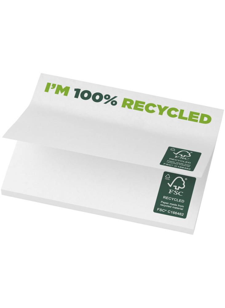Mémos autocollants recyclés 100 x 75 mm Sticky-Mate®