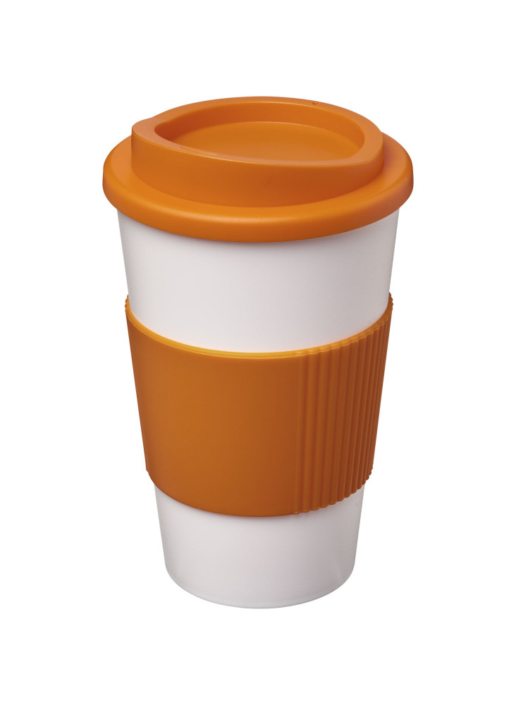 Gobelet publicitaire isotherme Americano® 350 ml à poignée silicone
