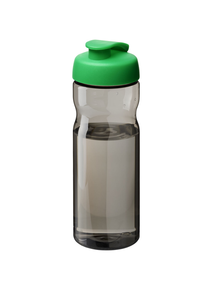 Bouteille publicitaire de sport H2O Active Eco Base 650 ml recyclée couvercle noir bec verseur