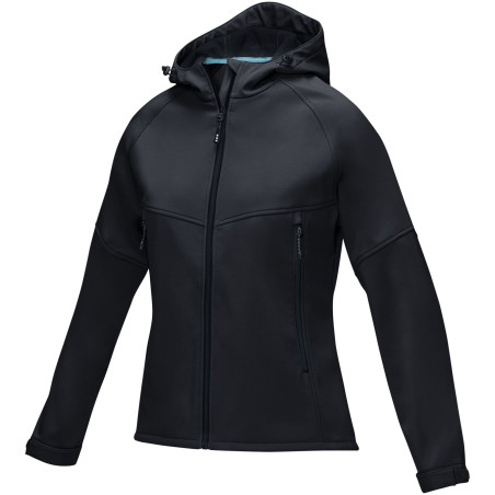 Veste publicitaire softshell recyclée femme Col Coltan