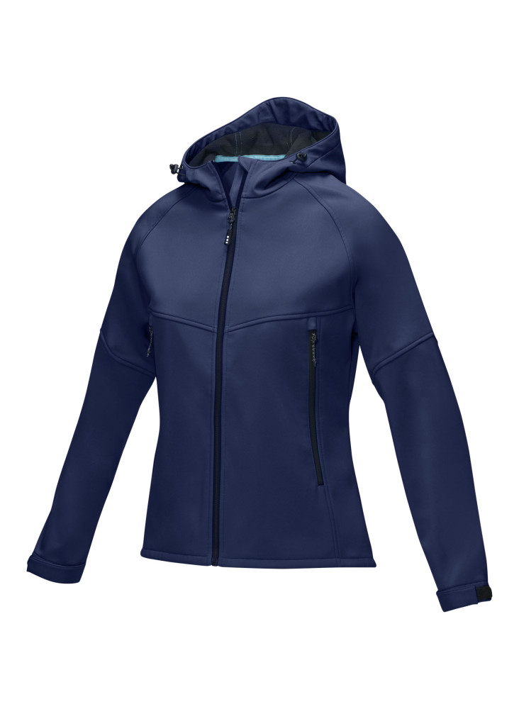 Veste publicitaire softshell recyclée femme Col Coltan