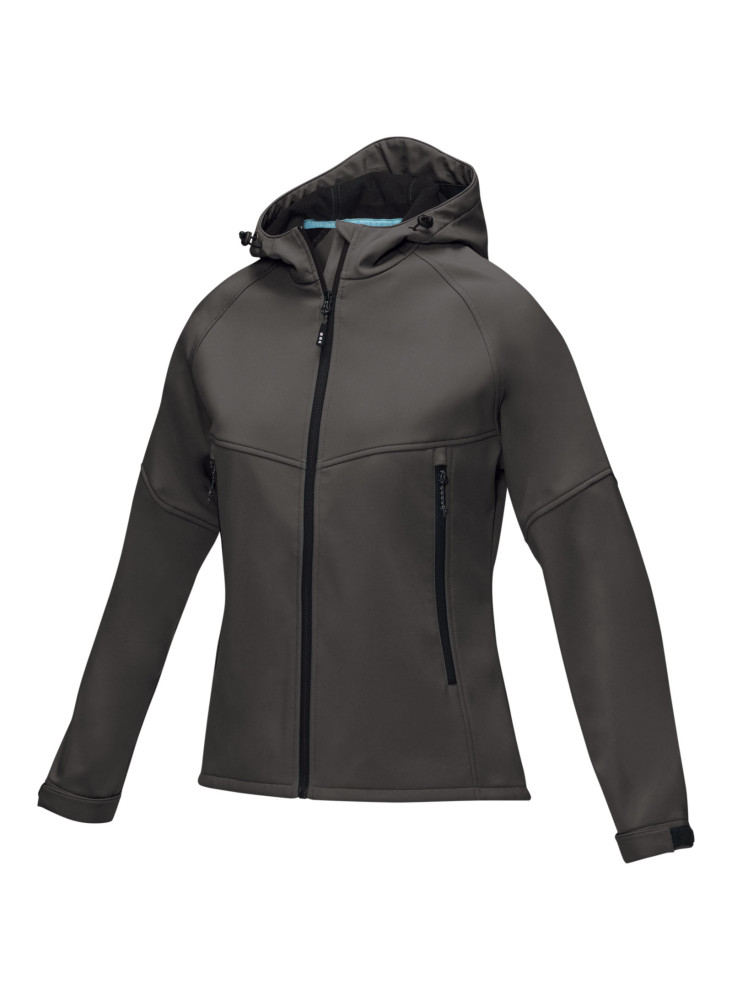 Veste publicitaire softshell recyclée femme Col Coltan