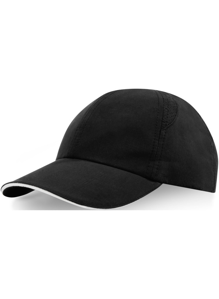 Casque publicitaire tte sandwich 6 panneaux de 110 g m² GRS recyclée ajustable Morion