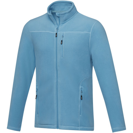 Veste publicitaire homme en polaire recyclée GRS entièrement zippée Amber