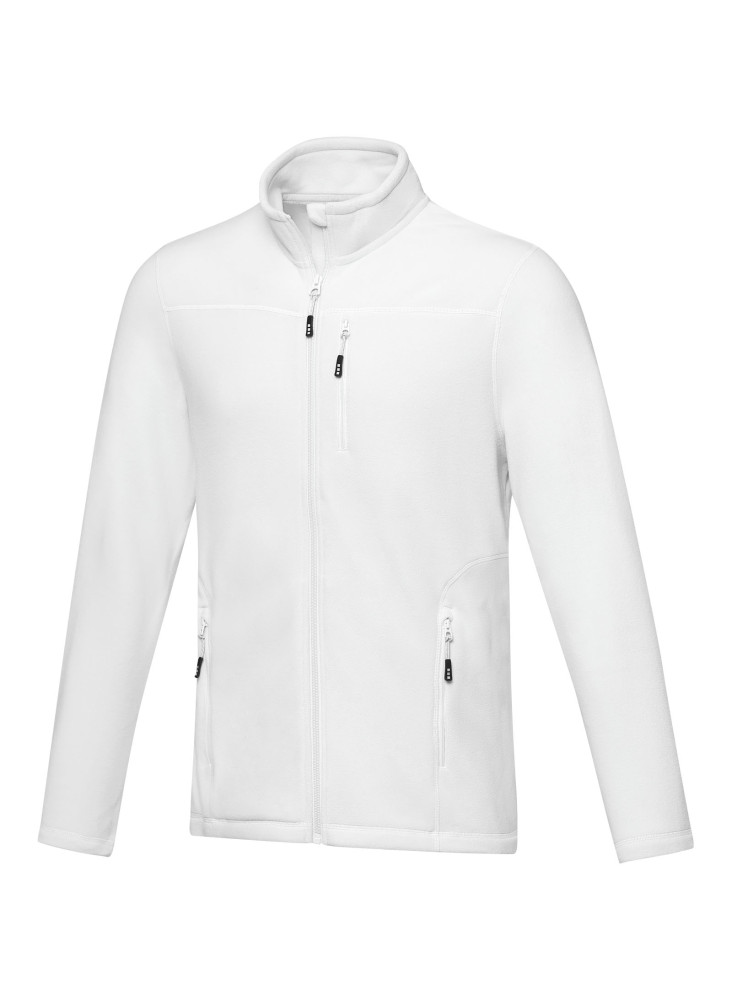 Veste publicitaire homme en polaire recyclée GRS entièrement zippée Amber