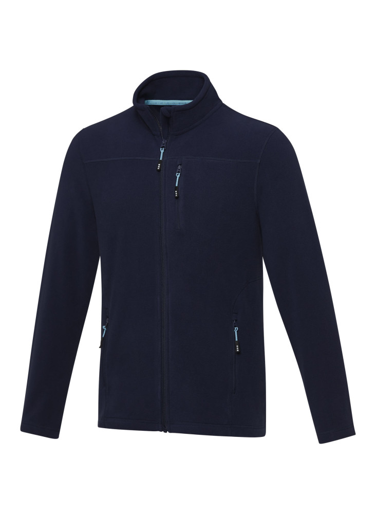 Veste publicitaire homme en polaire recyclée GRS entièrement zippée Amber