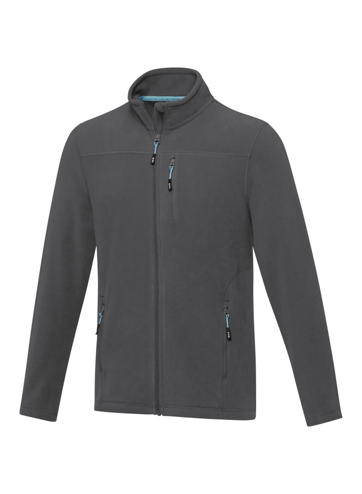 Veste publicitaire homme en polaire recyclée GRS entièrement zippée Amber