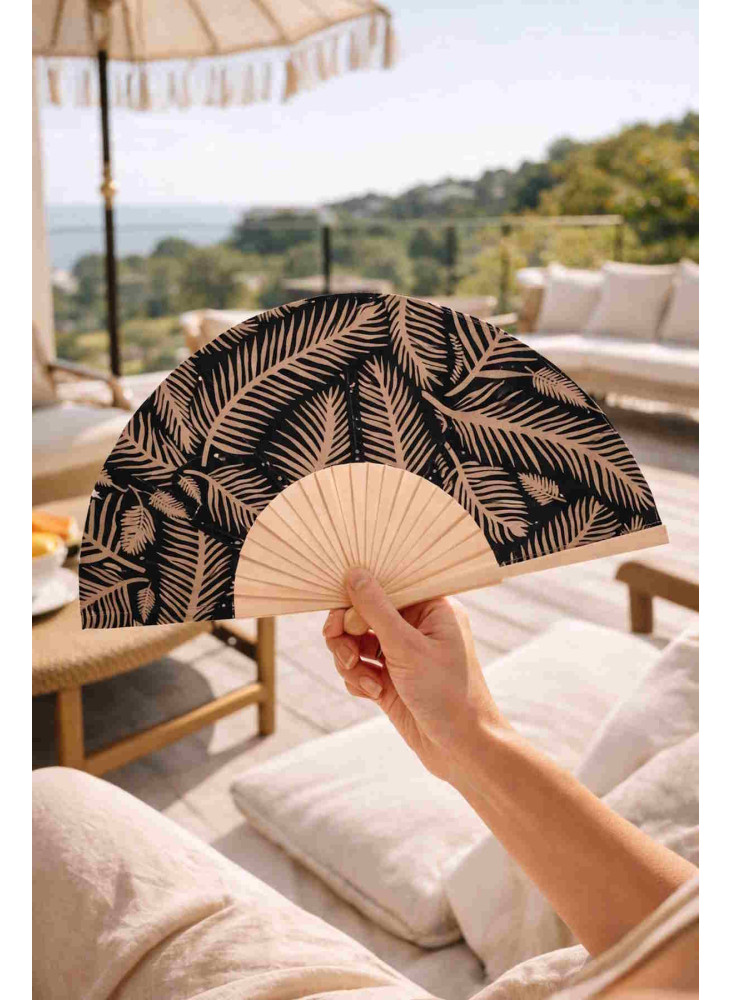 Éventail à motifs publicitaire