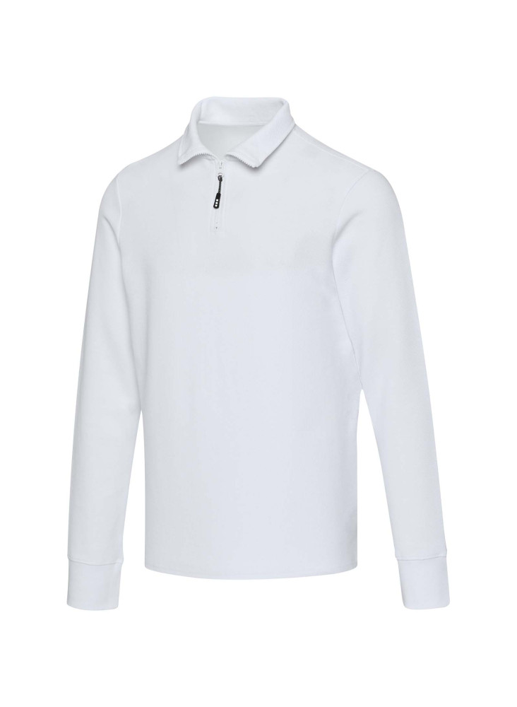 Polo unisexe de 245 g/m² Apollo à manches longues et demi fermeture éclair