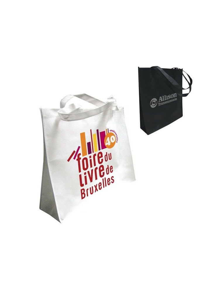 Grand Sac Shopping et Expo avec hanses plates publicitaire