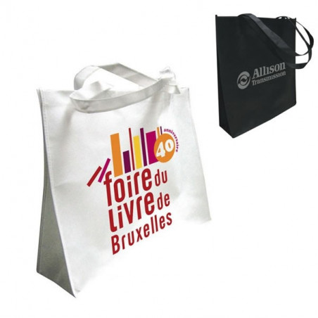 Grand Sac Shopping et Expo avec hanses plates publicitaire