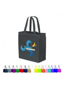Grand Sac Shopping Carré avec hanse noir.