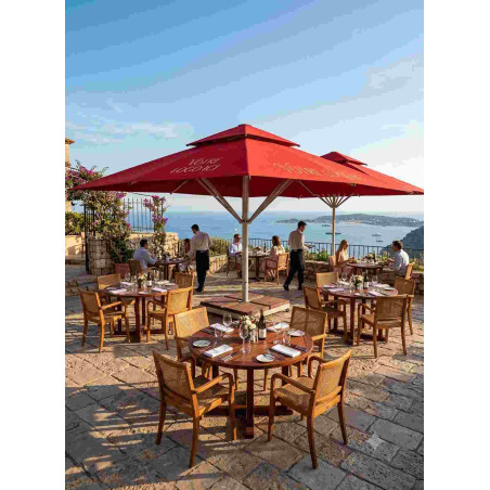 Parasol double toit publicitaire