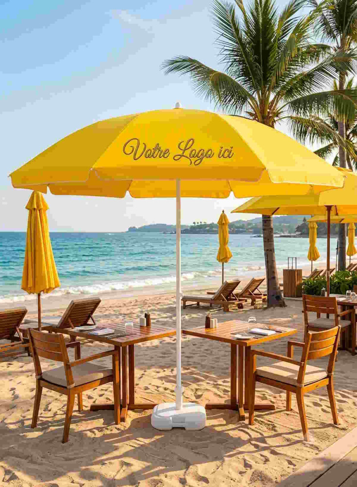 Parasol de plage publicitaire