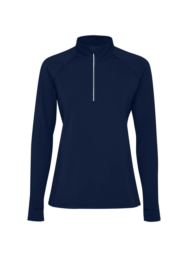 Sweatshirt de 200 g/m² Estambul à manches longues et demi-zip pour femme