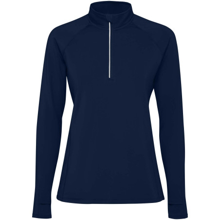 Sweatshirt de 200 g/m² Estambul à manches longues et demi-zip pour femme
