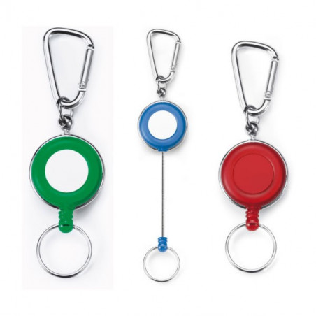 Porte-badge Mousqueton et Anneau