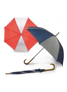 objet publicitaire - promenoch - Parapluie Bicolore Publicitaire.   - Parapluie manche à canne