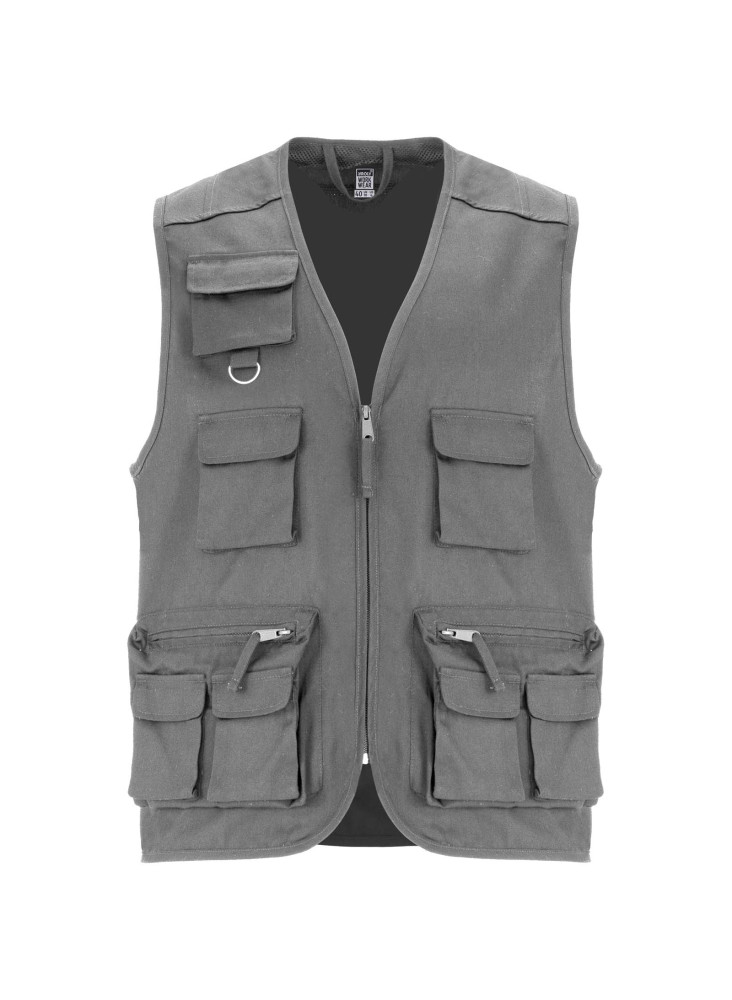 Gilet de travail multi-poches à col en V Venera de 200 g/m2