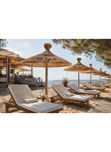 Parasol en paille publicitaire