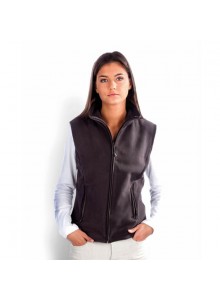 Gilet Polaire Femme Polyester Noir