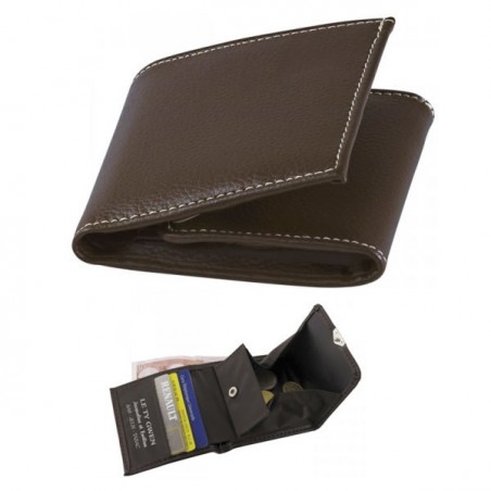 Porte-Monnaie cuir marron personnalisé