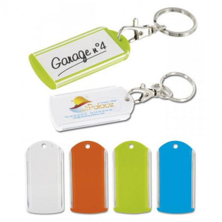 Porte-clés Porte Etiquette Mousqueton Publicitaire Made in France